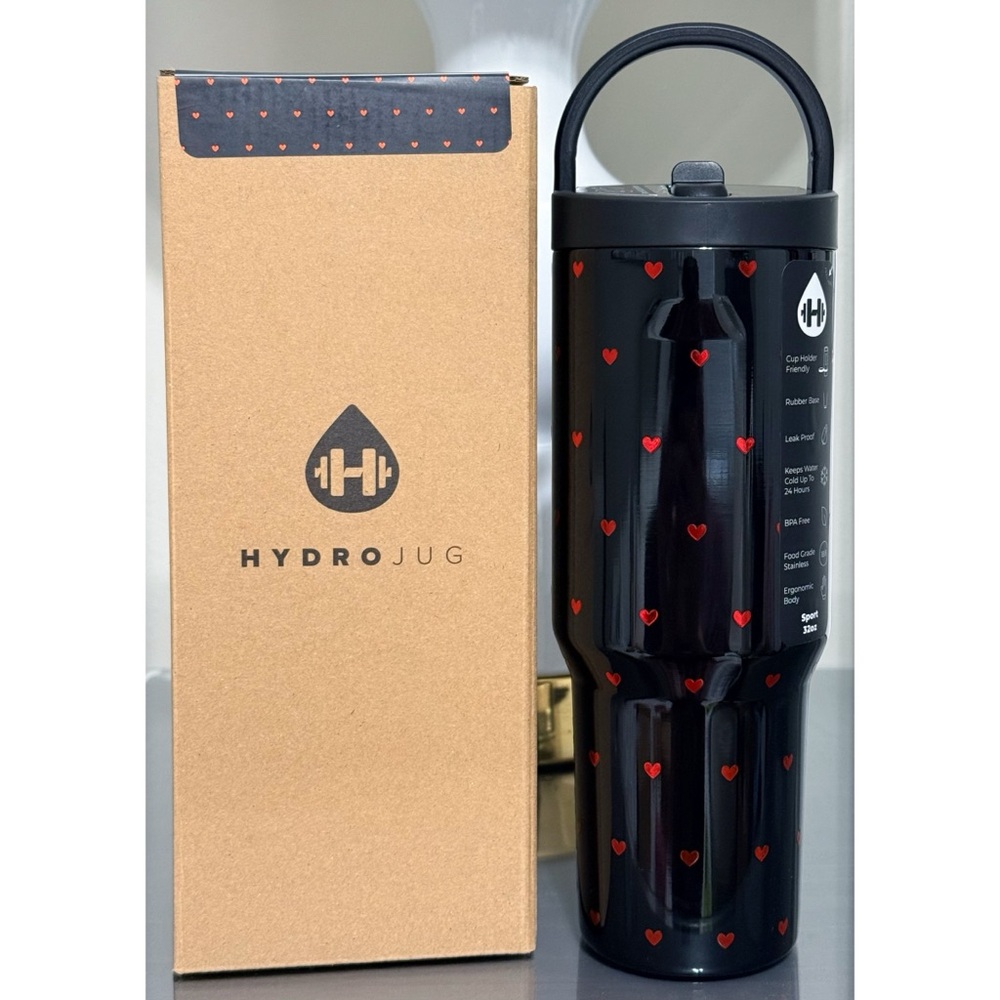 Hydrojug 32oz VALENTINE’S Sport Water Bottle, QUEEN‎ OF HEARTS